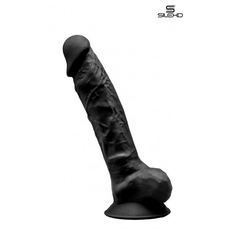 Gode double densité noir 20 cm - SilexD