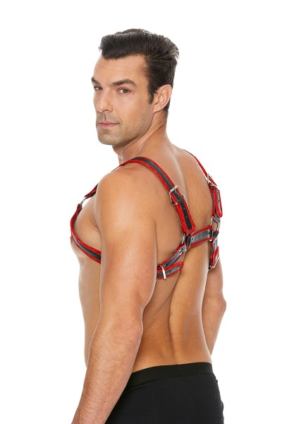 Harnais Buckle Bulldog rouge - Ouch!