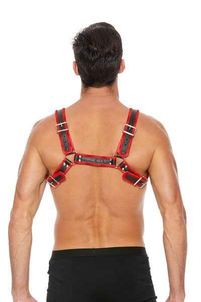 Harnais Buckle Bulldog rouge - Ouch!