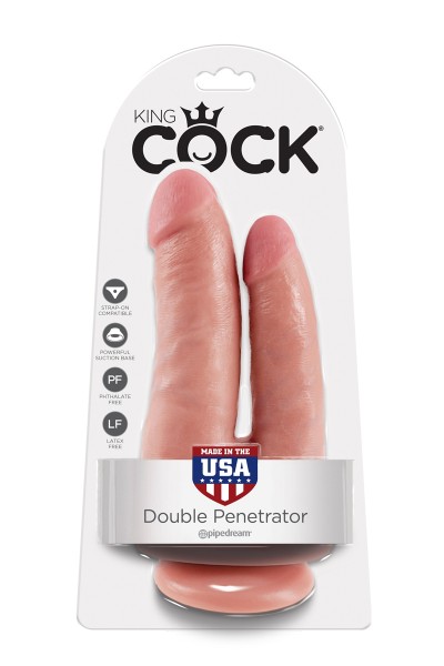 Gode double pénétration 15cm - King Cock