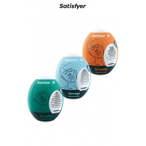 Pack 3 Satisfyer Eggs Naughty + Savage + Crunchy